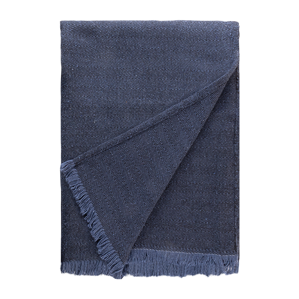 Plaid publicitaire 125 x 150 cm coton 260g YELEN Bleu marine